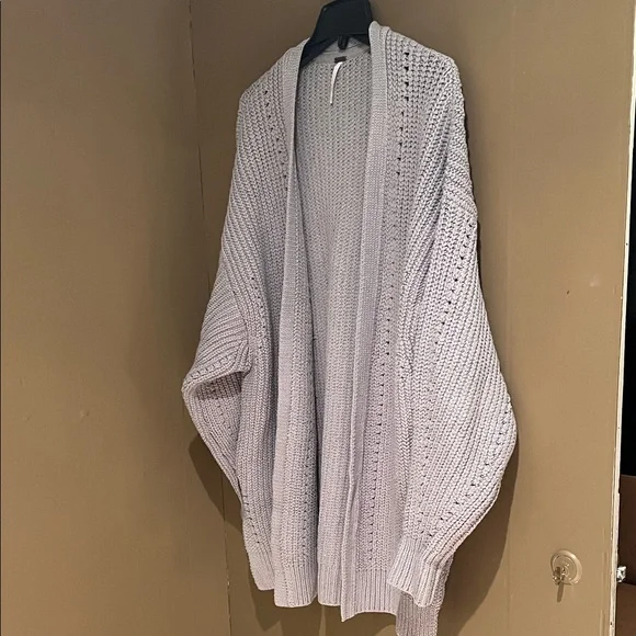 Free People Nightingale Cardi in Silver Gleam Sz M NWT - Picture 6 of 11